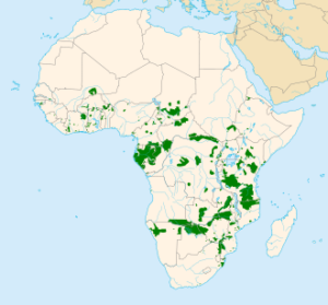 African Elephant Range as of 2007